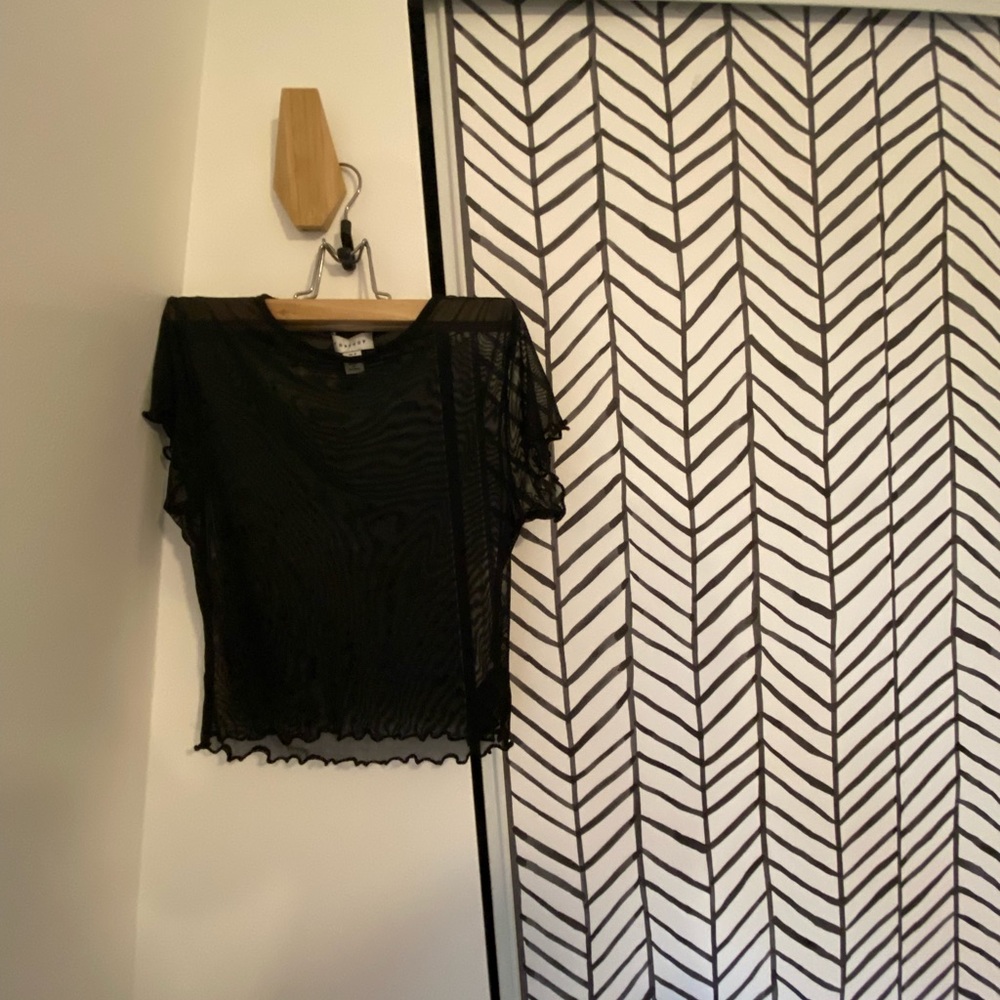 Top shop sheer crop top
